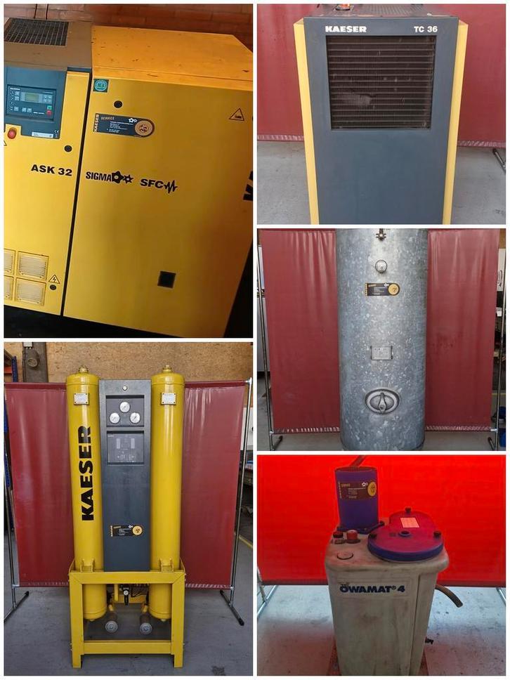 KAESER 18,5 kw schroefcompressor Frequentiegeregeld, Doe-het-zelf en Verbouw, Compressors, Gebruikt, Geluidgedempt, Ophalen