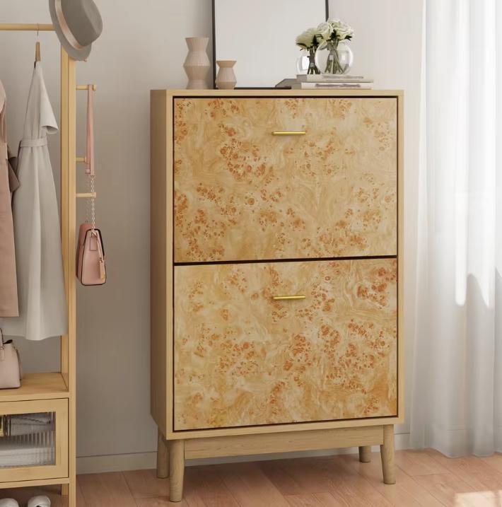 Smalle Schoenenkast met Houtstructuur – Vrijstaand Hal Meube, Huis en Inrichting, Kasten | Schoenenkasten, Nieuw, Verzenden