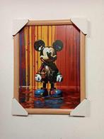 Mickey mouse   44cm bij 34cm in lijst met  glas, Verzenden, Gebruikt