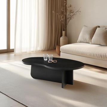 SALE!  Organische Salontafel Otis Zwart Eiken, 110 x 50cm beschikbaar voor biedingen