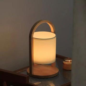 Tafellamp - Oplaadbaar - USB- Dimbaar -3 Lichtstanden - Hout beschikbaar voor biedingen