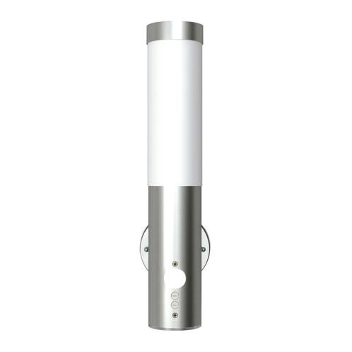 vidaXL Buitenwandlamp met bewegingsdetector roestvrij staal, Tuin en Terras, Buitenverlichting, Nieuw, Verzenden