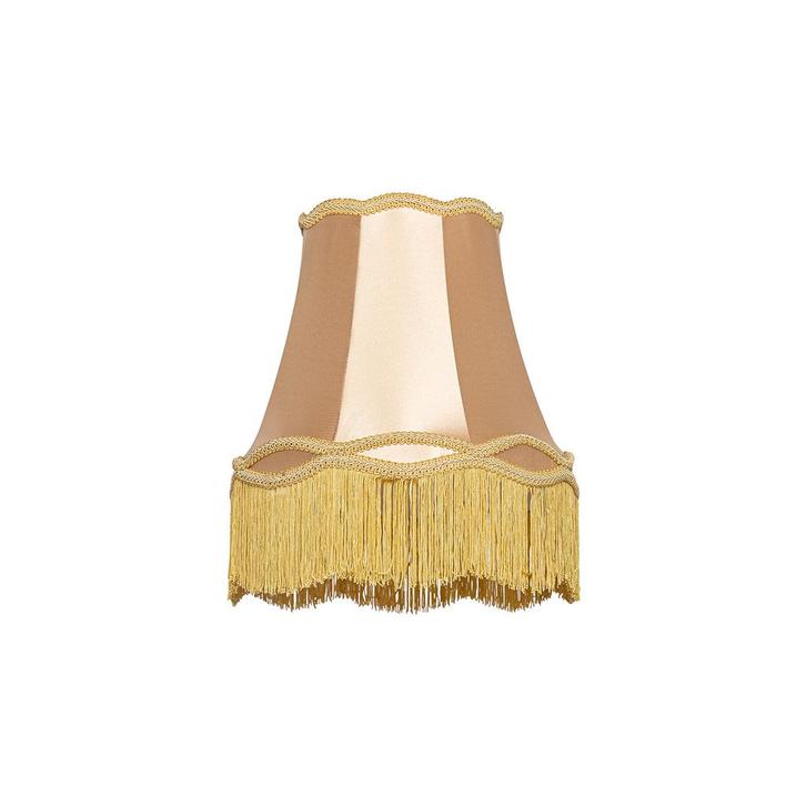 Stoffen lampenkap goud 30/18/26 - Granny, Huis en Inrichting, Lampen | Lampenkappen, 25 tot 50 cm, Rond, Overige kleuren, Nieuw