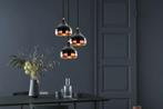 Moderne zwart- en koperkleurige metalen hanglamp, Huis en Inrichting, Lampen | Hanglampen, Nieuw