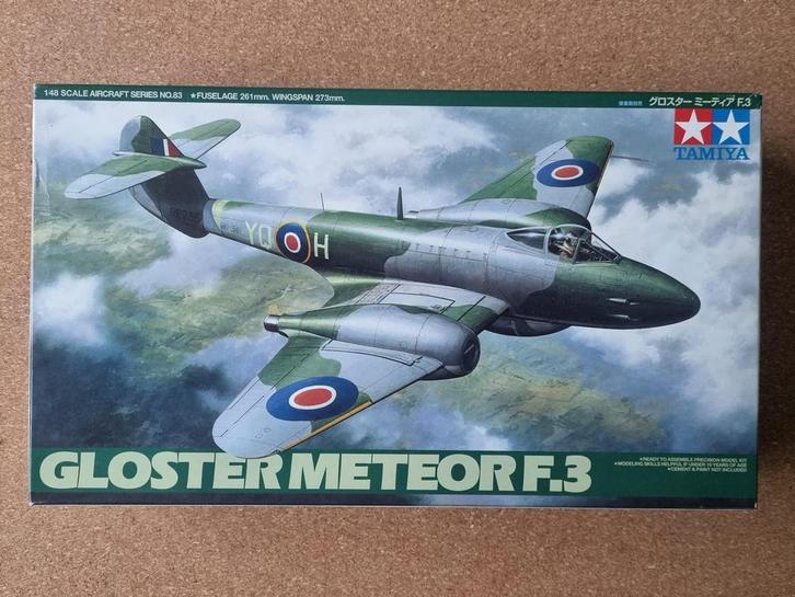 Tamiya 61083 Gloster Meteor F.3 1:48, Hobby en Vrije tijd, Modelbouw | Vliegtuigen en Helikopters, Verzenden