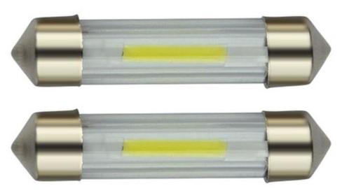 C5W autolamp 2 stuks | LED festoon 39mm | COB warmwit 3000K, Auto-onderdelen, Verlichting, Nieuw, Verzenden