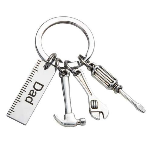 Fako Bijoux® - Sleutelhanger Dad - Gereedschap - Tools -, Verzamelen, Sleutelhangers, Verzenden