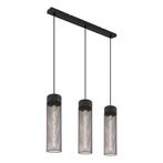 Hanglamp HANS 9.5 cm 3-lichts Zwart, Huis en Inrichting, Lampen | Hanglampen, Ophalen of Verzenden, Nieuw, Metaal, 75 cm of meer