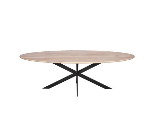 Eiken eettafel Ferris | Ovaal 240 cm | Naturel, Huis en Inrichting, Tafels | Eettafels, Nieuw, Ophalen of Verzenden