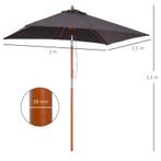 TRUUSK Parasol, Opvouwbare Tuinparasol, Strandparasol, 3-tra, Tuin en Terras, Parasols, Verzenden, Nieuw