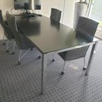 LUXE vergadertafel met zwart blad en schade - 220x100 cm, Ophalen of Verzenden, Nieuw in verpakking