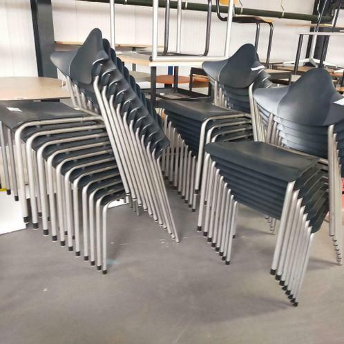 Partij Drabert design stapelstoelen stoelen grijs kunststof, Huis en Inrichting, Stoelen, Vijf, Zes of meer stoelen, Gebruikt
