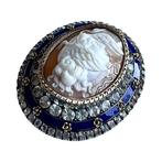 Medusa uitgehouwen schelp Victoriaanse Cameo, 925 sterling