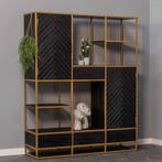 Vakkenkast Mangohout FingulaXL, Huis en Inrichting, Kasten | Boekenkasten, Verzenden, 150 tot 200 cm, Nieuw, Industriële meubels