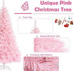 2dekans | Coast 150 cm Roze Kerstboom Met Kleurrijke Glitter, Diversen, Kerst, Ophalen of Verzenden, Zo goed als nieuw