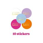 Stickers trakteren hiep hiep hoera uitdelen leuk verpakken, Ophalen of Verzenden, Nieuw