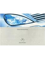 2002 MERCEDES BENZ A KLASSE INSTRUCTIEBOEKJE DUITS