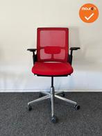 Ahrend 2020 Verta bureaustoel - refurbished - rode stofferin, Werkplek, Ophalen of Verzenden, Gebruikt, Stoel