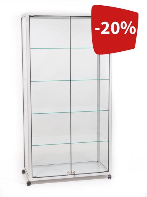 Dustproof Italiaanse glazen glossy witte vitrinekast op, Zakelijke goederen, Kantoor en Winkelinrichting | Kantoormeubilair en Inrichting