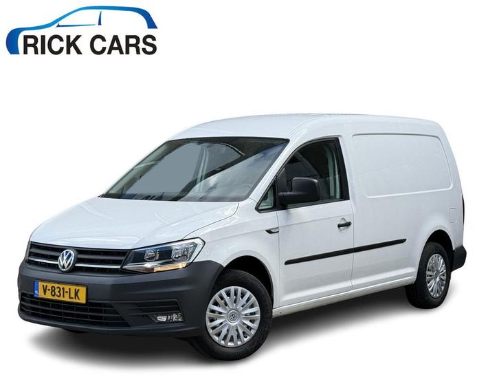 Volkswagen Caddy 2.0 TDI L2H1 EURO 6 BMT Maxi Apple&android, Auto's, Bestelauto's, Dealer onderhouden, Lease, Zwart, Handgeschakeld