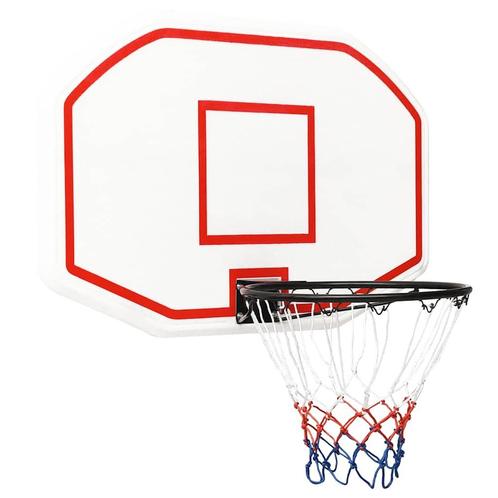 vidaXL Basketbalbord 109x71x3 cm polyetheen wit, Sport en Fitness, Basketbal, Nieuw, Verzenden