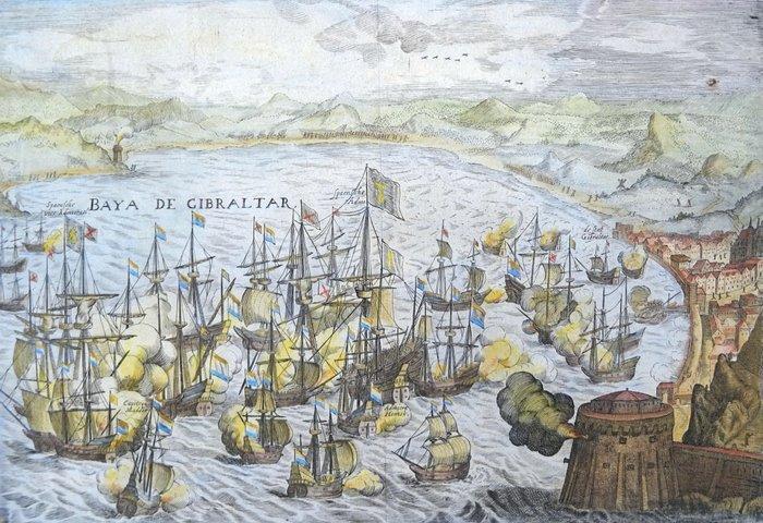 Spanje - Gibraltar, Algeciras; Jan Orlers - Baya de, Boeken, Atlassen en Landkaarten