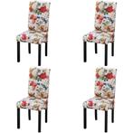 vidaXL Eetkamerstoelen 4 st stof meerkleurig, Huis en Inrichting, Stoelen, Verzenden, Nieuw