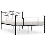vidaXL Bedframe metaal zwart 120x200 cm, Huis en Inrichting, Verzenden, Zwart, Nieuw, Twijfelaar