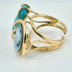 Turquoise - Verguld, Zilver - Ring - AMERIKAANS TURQUOISE, Nieuw