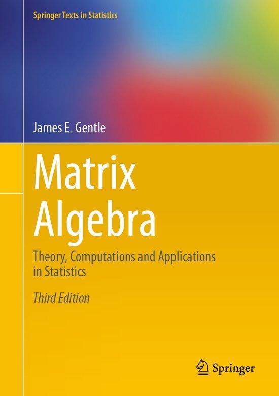 9783031421433 Springer Texts in Statistics- Matrix Algebra, Boeken, Studieboeken en Cursussen, Nieuw, Verzenden