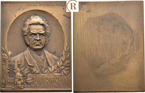 Bronzeplakette von Mayer en Wilhelm o J Norwegen:, Postzegels en Munten, Penningen en Medailles, Verzenden