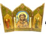 Religieus drieluik - Heilige met engelen (1) - Hout