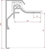 Roval Duplotrim daktrim bovenprofiel geanodiseerd 100mm, Doe-het-zelf en Verbouw, Dakpannen en Dakbedekking, Ophalen of Verzenden