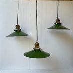 Three enameled Hanging Lamps for Industrial and Vintage