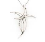 Zonder minimumprijs - Ketting met hanger - 18 karaat Witgoud, Sieraden, Tassen en Uiterlijk, Antieke sieraden