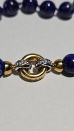 Kraagketting - 18 karaat Geel goud, Witgoud Lapis lazuli -