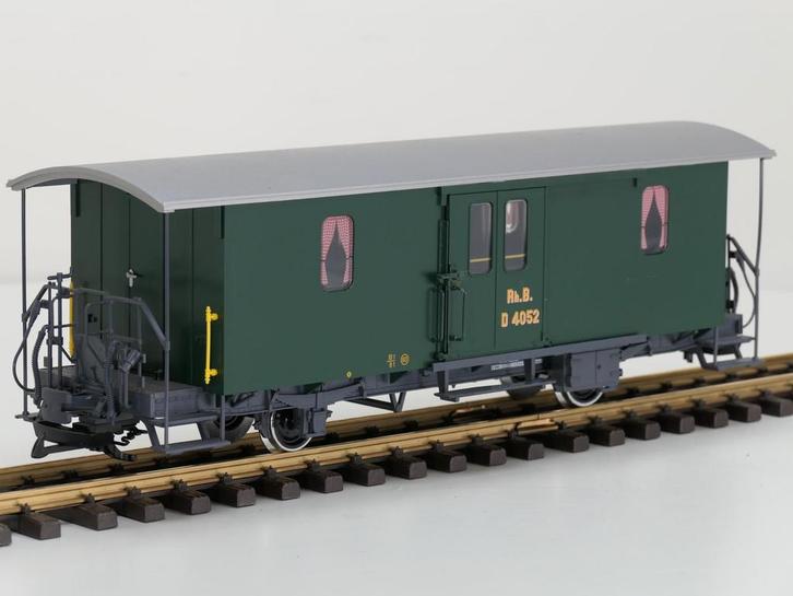 LGB 34556 Gepäckwagen RhB D4052, Metallrader, Hobby en Vrije tijd, Modeltreinen | Overige schalen, Overige typen, Gebruikt, LGB