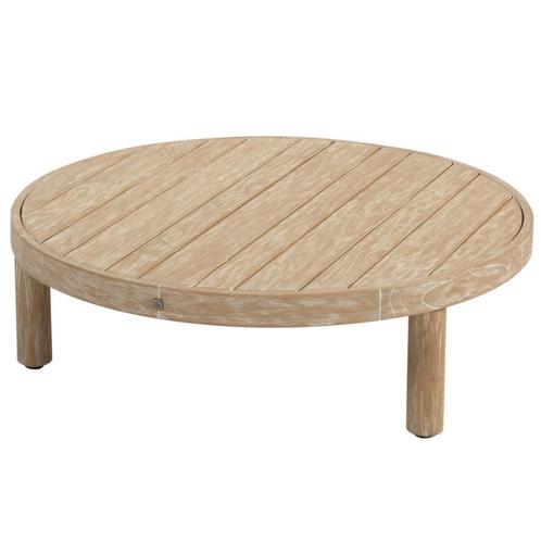 Sem lounge tuintafel 80x25 cm rond brushed teak 4 Seasons, Tuin en Terras, Tuintafels, Nieuw, Teakhout, Ophalen of Verzenden