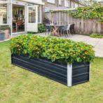 [en.casa] Moestuinbak Nijmegen staal 183x47x40 cm antracietg