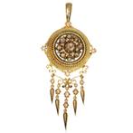Hanger - 18 karaat Geel goud - Diamant - Broche, emaille ca.