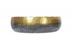 Handgemaakte decoratieve kom ORIENT 52cm goud met patina in, Huis en Inrichting, Ophalen of Verzenden, Nieuw