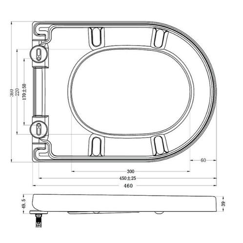 Rimless Wandcloset BWS Mark Mat Zwart PK Met Toiletzitting, Doe-het-zelf en Verbouw, Sanitair, Ophalen of Verzenden