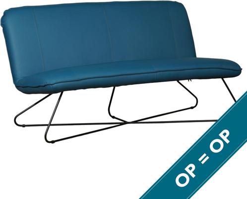 - Toledo leer Turquoise | Maand actie, Huis en Inrichting, Banken | Bankstellen, Minder dan 150 cm, 75 tot 100 cm, Rechte bank