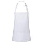 GGM Gastro | KARLOWSKY | Slabbenschort Kort Basic - Wit |, Huis en Inrichting, Keuken | Textiel, Verzenden, Nieuw, Wit, Schort