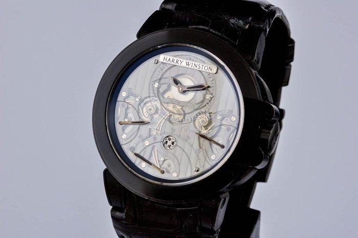 Harry Winston - Ocean Triple Retrograde Black Zalium, Sieraden, Tassen en Uiterlijk, Horloges | Heren