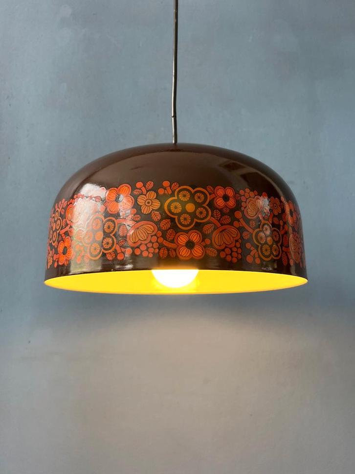 Mid Century Brown Arabia Hanging Lamp by Kaj Franck for Fog, Huis en Inrichting, Lampen | Hanglampen, Nieuw, Ophalen of Verzenden