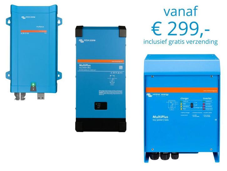 Victron MultiPlus 12V – Omvormer en Acculader 500–3000 VA, Caravans en Kamperen, Camper-accessoires, Nieuw, Verzenden