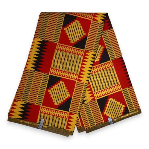 Afrikaanse stof - Exclusief versierd met glittereffecten - P, Hobby en Vrije tijd, Stoffen en Lappen, Nieuw, Ophalen of Verzenden