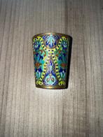 Bekerglas - .875 (84 Zolotniki) zilver - Russische emaille, Antiek en Kunst