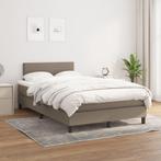 vidaXL Boxspring met matras stof taupe 120x200 cm, Huis en Inrichting, Verzenden, Nieuw, Twijfelaar, 120 cm